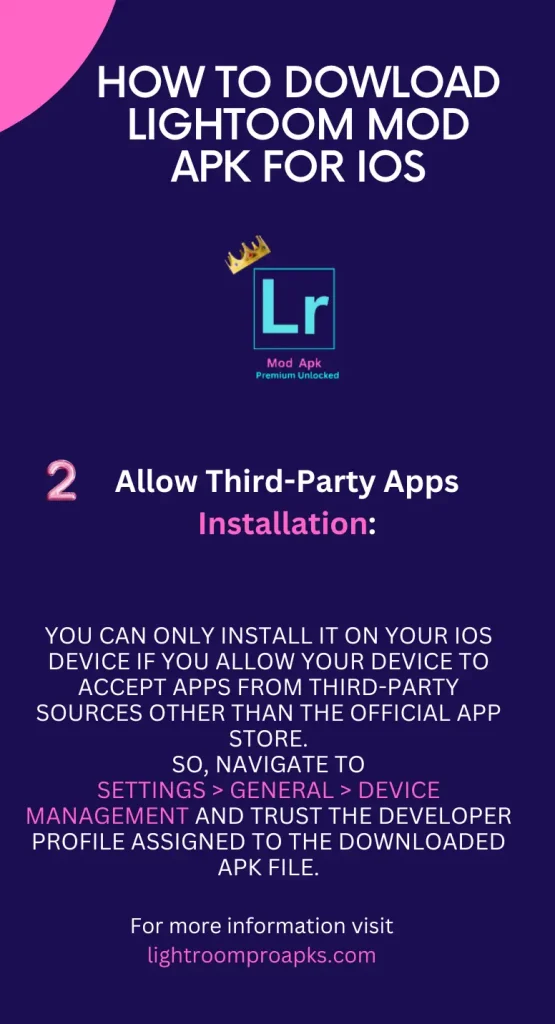 Lightroom pro Apk for IOS downloading step 2