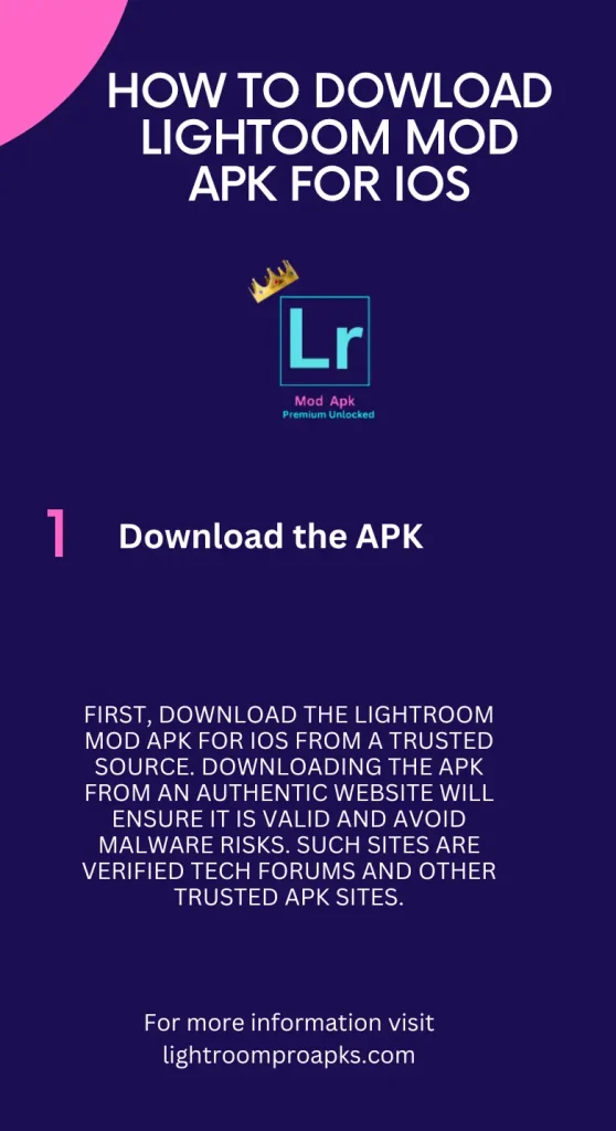 Downloading Step 1 for Lightroom app for IOS