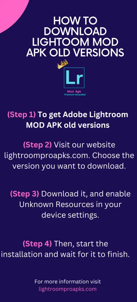 Guide for downloading lightroom old versions